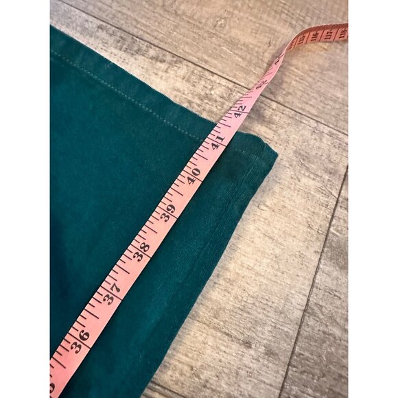 Teal Corduroy Wide-Leg Pants By Copper Key Size 3 Mid-Rise With Button & Zipper - Picture 6 of 12
